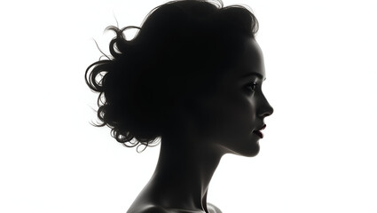 Stunning Portrait of a Woman's Head in Profile

