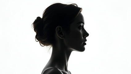 Stunning Portrait of a Woman's Head in Profile

