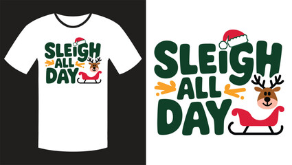 Playful Christmas T-Shirt Design with Humorous Quotes and Festive Vibes