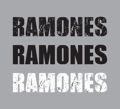 Ramones Print or Logo Vector. Solid Or Broken