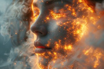 Stardust Fade: Silhouettes Dissolving into the Cosmos