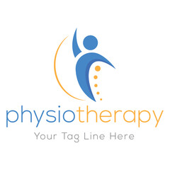 Fototapeta premium Physical therapy logo design concept stock illustration