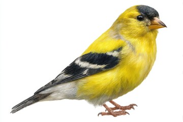 Obraz premium American goldfinch bird illustration isolated on white background