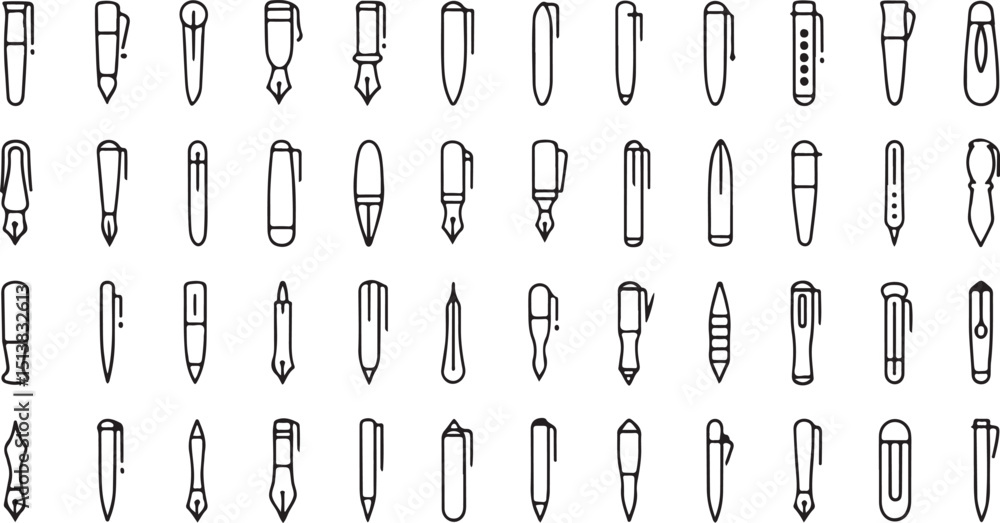 Aufkleber high resolution pen icon design element for digital projects and websites