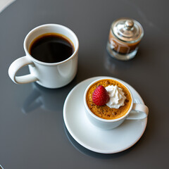 cup of coffee and croissant