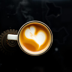 cup of coffee with heart