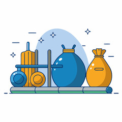 cartoon illustration of an old train