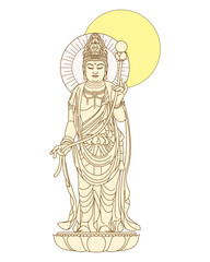仏像 日光菩薩 Sunlight Bodhisattva