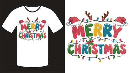 merry Christmas typhography t shirt design