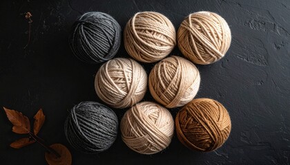 Ovillos de Estambre de Colores Variados