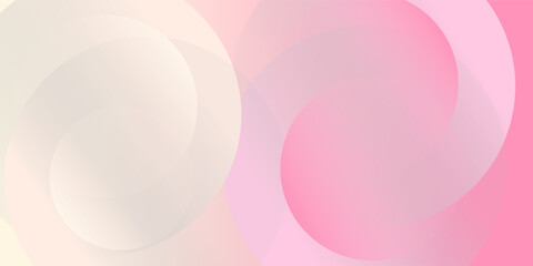Obraz premium Abstract pastel colorful pink and yellow gradations. Circle effect style geometric abstract background simple