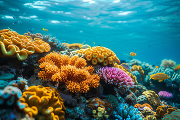 Beneath the Surface: Vibrant Coral Reef in Full Color