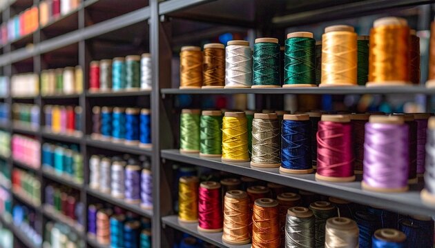 Estanter&iacute;a de Hilos de Costura de Colores