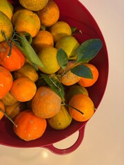 bacia com frutas laranjas e limões 