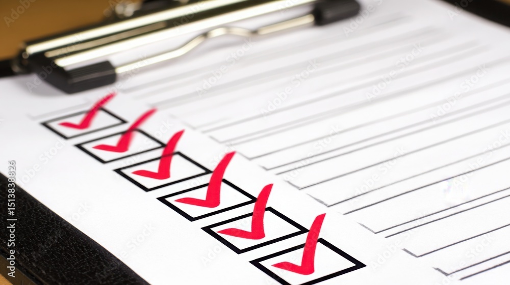 Poster checklist with a pen illustrating the management of overlap to avoid duplicate efforts and enhance p
