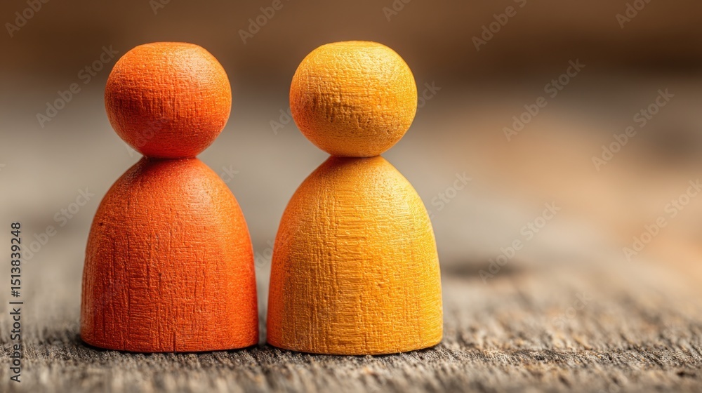 Poster two wooden figures symbolizing the concept of maximizing leverage through small inputs for significa