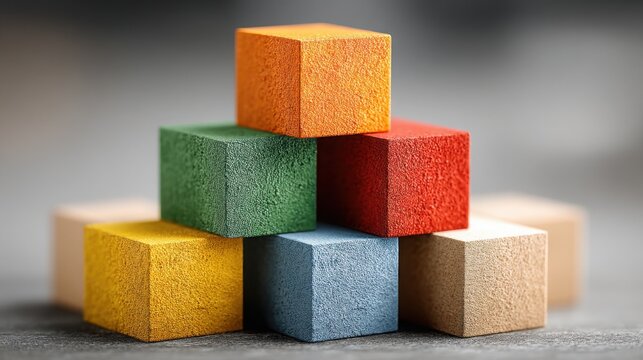 A stack of colorful blocks representing modular finance planning and innovative approaches to capital management