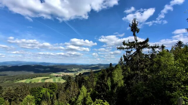 Hiking Tour to the Devils Table in the bavarian Forests Germany