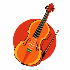 Fototapeta premium vector illustration of a violin