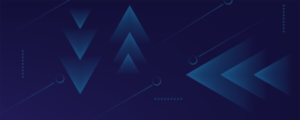 Dark blue futuristic background. Dynamic composition with overlay triangle shapes. Colorful geometry background for technology, sports, movement, speed concept. Vector illustration