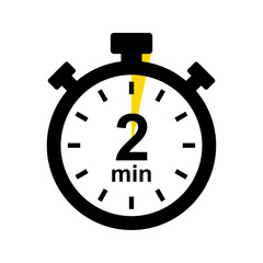 2 minute timer. Stopwatch icon