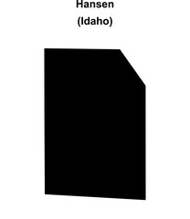 Hansen (Idaho) blank outline map