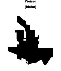 Weiser (Idaho) blank outline map
