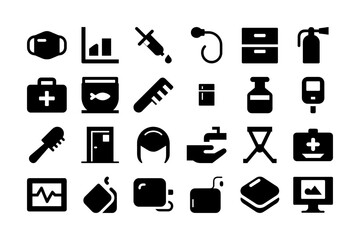 Veterinary clinic equipment pet care illustration