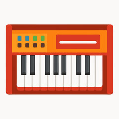 Fototapeta premium piano keys isolated on white