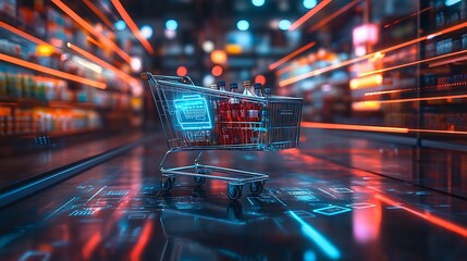 Smartphone Shopping App in Grocery Store