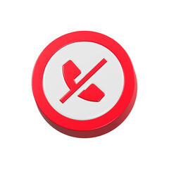 wrong sign icon 3d rendering