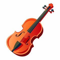 Fototapeta premium violin on white background