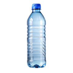 Plastic Water Bottle: Clear, Blue Cap