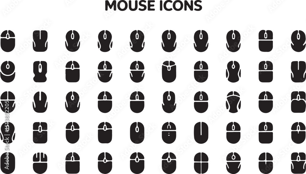 Poster simple mouse icon design for digital projects and websites a single icon in an icon set