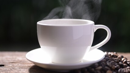 coffee cup, steamed hot coffee, coffee mug