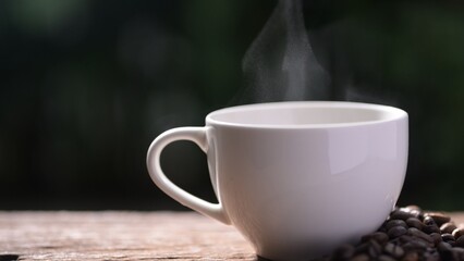 coffee cup, steamed hot coffee, coffee mug