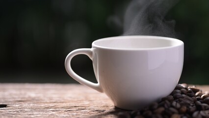 coffee cup, steamed hot coffee, coffee mug