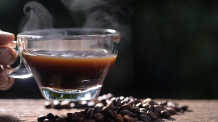 coffee cup, steamed hot coffee, coffee mug