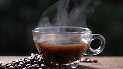 coffee cup, steamed hot coffee, coffee mug