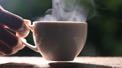 coffee cup, steamed hot coffee, coffee mug