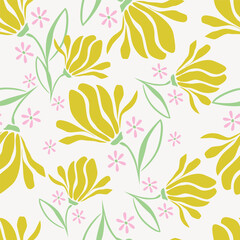 vintage small flowers seamless pattern