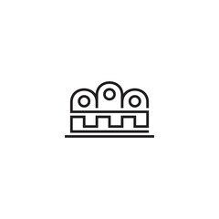 Castle vintage linear logo design.
