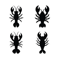 set of black silhouettes