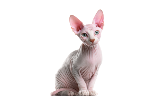 Sphynx Cat Isolated on Transparent Background