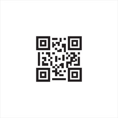 QR Code Icon Black Realistic Flat Vector for Shopping Concept