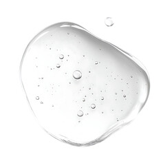 Clear gel serum drop isolated on transparent background