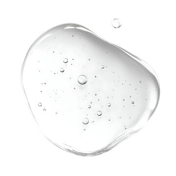 Clear gel serum drop isolated on transparent background