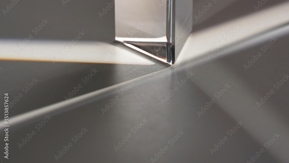 Poster abstract light and shadow reflection with prism effect