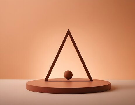 Abstract Pie Chart with Triangle - Data Visualization Concept - Powered by Adobe