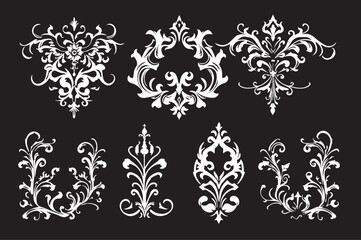 A set of elements, symbols, ornaments, mandalas. Hand drawn vector illustration